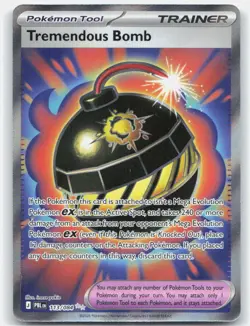 Tremendous Bomb 113/084 Ultra Rare Pitch Black Pokemon Holo Near Mint - Image 1
