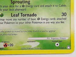 The Pokemon Celebi Mysterious Treasures Rare Holo Basic 60 HP English 7/123 - Image 4