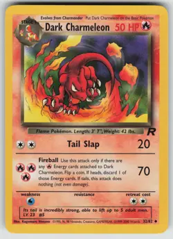 Dark Charmeleon 32/82 Uncommon Team Rocket Pokemon Unlimited Lightly Played - Image 1