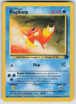 Magikarp 47/82 Uncommon Team Rocket Pokemon Unlimited Near Mint - Image 1