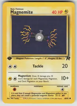Magnemite 60/82 Common Team Rocket Pokemon 1st Edition Lightly Played - Image 1