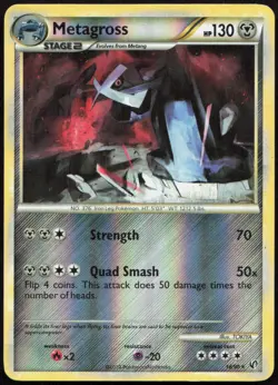 Metagross 18/90 Rare HGSS Undaunted Pokemon Moderately Played - Image 1