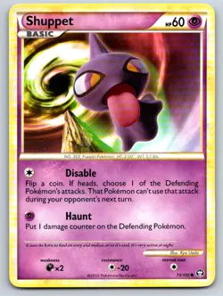 Shuppet 75/102 Common HGSS Triumphant Pokemon Lightly Played - Image 1