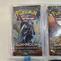 Pokemon Sun & Moon Burning Shadows Booster Pack Art Set Factory Sealed Lot Of 4 - Image 2