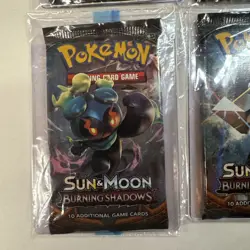 Pokemon Sun & Moon Burning Shadows Booster Pack Art Set Factory Sealed Lot Of 4 - Image 4