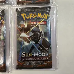 Pokemon Sun & Moon Burning Shadows Booster Pack Art Set Factory Sealed Lot Of 4 - Image 5
