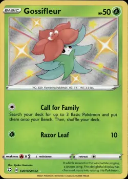 Gossifleur SV010/SV122 NM/M Shiny Rare Shining Fates Shiny Vault Pokemon Holo - Image 1