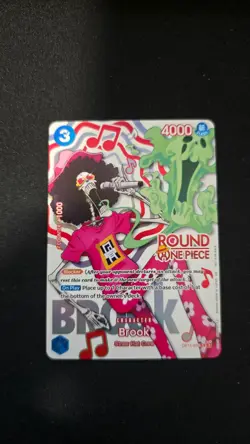 Round 1 Brook English One Piece Promo OP11-056 Free ship - Image 1