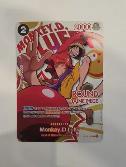 Round 1 Monkey D Luffy English One Piece Promo OP16-095 NM - Image 1