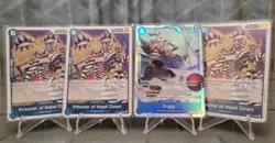 One Piece TCG Buggy Op16-048 Super Rare with 3 Prisoner Of Impel Down Lot Of 4 - Image 1
