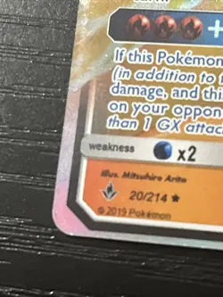 Pokemon TCG Reshiram Charizard Tag Team GX 20/214 Holo Ultra Card NM - Image 4
