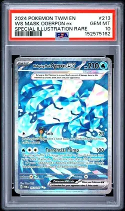 Wellspring Mask Ogerpon ex 213/167 Twilight Masquerade SIR Pokemon Card PSA 10 - Image 1