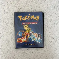 Vintage Pokemon 1999 Official Trading Card Binder with ASSORTED VINTAGE CARDS - Image 1