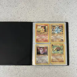 Vintage Pokemon 1999 Official Trading Card Binder with ASSORTED VINTAGE CARDS - Image 2