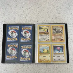 Vintage Pokemon 1999 Official Trading Card Binder with ASSORTED VINTAGE CARDS - Image 3