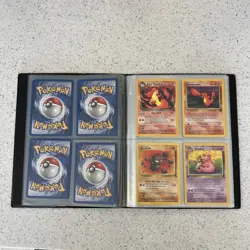 Vintage Pokemon 1999 Official Trading Card Binder with ASSORTED VINTAGE CARDS - Image 4