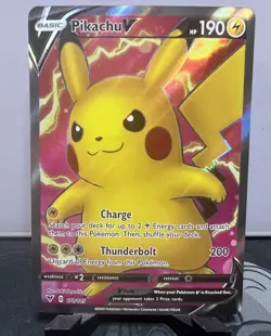 Pokemon TCG Pikachu V 170/185 Vivid Voltage Full Art Ultra Rare Holo Card NM - Image 1