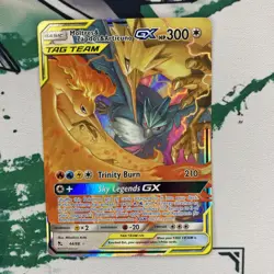 Moltres Zapados Articuno GX Tag Team 44 Unified Minds 2019 Pokemon TCG Card NM - Image 1