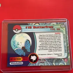 Topps Topps Chrome Pokemon TCG Butterfree #12 TV Animation Edition Foil Card - Image 3