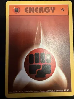 Pokemon Card - Fighting Energy Base Set Shadowless 97/102 1st Edition WOTC MP - Image 2
