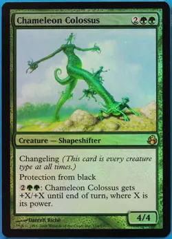 Chameleon Colossus FOIL Morningtide NM Green Rare MTG CARD (ID# 476572) ABUGames - Image 1