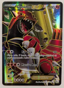Pokemon Groudon EX Full Art Holo Ultra Rare TCG Card XY Primal Clash 150/160 LP - Image 1