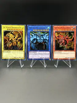 Yugioh Egyptian God Card Set Ultra Rare Obelisk Ra Slifer LC01 25th Anniversary - Image 1