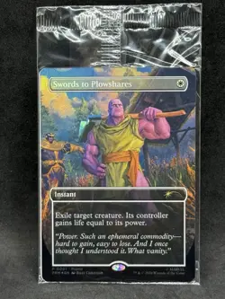 Swords to Plowshares Thanos Marvel Promo Foil Magic The Gathering Card Sealed - Image 1