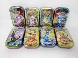 Pokemon Prismatic Evolutions Empty Mini Tins Art Cards/Coins NO PACKS - Image 1