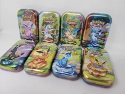 Pokemon Prismatic Evolutions Empty Mini Tins Art Cards/Coins NO PACKS - Image 3