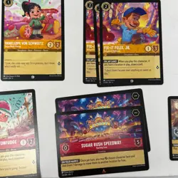 Disney Lorcana Wreck-It Ralph Card Lot 32 TCG Vanellope Felix Sugar Rush - Image 5