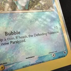 Pokemon TCG Mudkip EX Ruby & Sapphire 59/109 2003 50 HP Basic Reverse Holo LP - Image 5