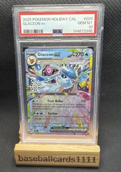 Pokemon TCG 2025 Glaceon ex Prismatic Evolutions 026/131 Promo Holo PSA 10 P2 - Image 1