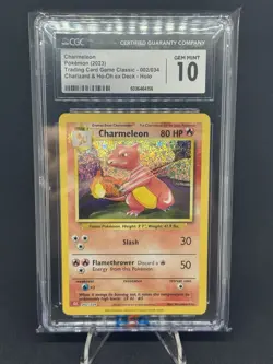 Pokemon TCG Charmeleon 002/034 Trading Card Game Classic Holo CGC 10 2023 - Image 1