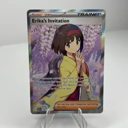 Pokemon TCG Erika's Invitation Scarlet & Violet Holo Ultra Rare Card - Image 1