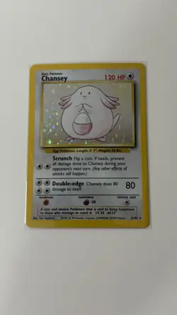 Pokemon Chansey TCG Holo Rare Card 003/102 Base Set Shadowless Japanese Set - Image 4
