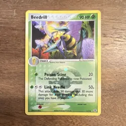 Pokemon TCG Beedrill 1/112 EX FireRed & LeafGreen Holo Rare 90 HP English 2004 - Image 1