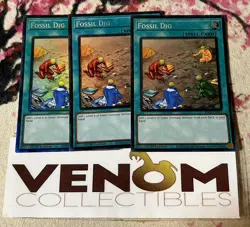 3x (M/NM) - Fossil Dig - RA01-EN053 - Collector's Rare - 1st Edition YuGiOh - Image 1