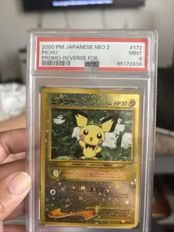 PSA 9 | Pichu #172, Reverse Holo Promo, Japanese Neo 2 File, Pokemon TCG Cards - Image 1
