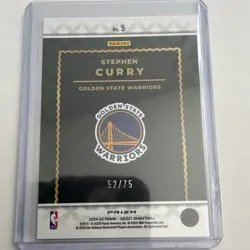 Panini 2024-25 Select Basketball Stephen Curry Warriors #5 Prizm 52/75 - Image 2