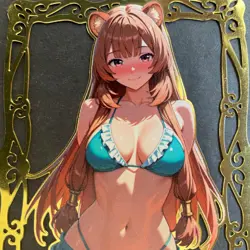 Goddess Story Gold METAL Card - Serial Number #/100! Anime Waifu Rephtalia READ - Image 2