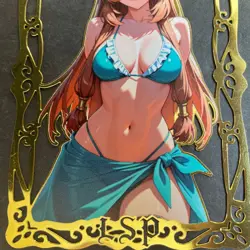 Goddess Story Gold METAL Card - Serial Number #/100! Anime Waifu Rephtalia READ - Image 3