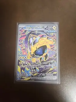 Pokemon Iron Hands ex Full Art Holo Card SV: Prismatic Evolutions 154/131 230 HP - Image 1