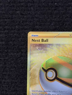 Nest Ball 255/198 SV1 Base Set Hyper Rare Full Art Gold Pokemon TCG Card NM - Image 5