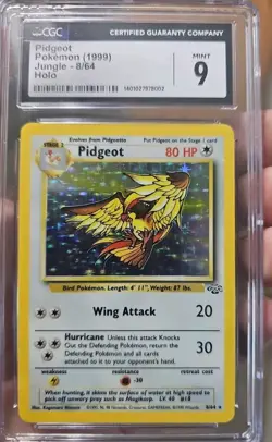 CGC 9 MINT Pidgeot 1999 Jungle 8/64 Holo Pokemon Card psa - Image 1