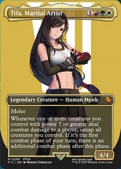 Light Play x 1 Tifa, Martial Artist - Foil - Borderless Commander: Final Fantasy - Image 1