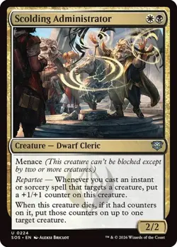 x4 NM (Playset) Scolding Administrator, MTG, Secrets of Strixhaven, Magic, 224 - Image 1