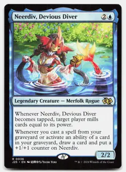 Neerdiv, Devious Diver (Anime) 36 Foundations Jumpstart Magic: The Gathering NM - Image 1