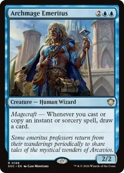 x1 Archmage Emeritus R MTG Commander: Secrets of Strixhaven M/NM, English - Image 1