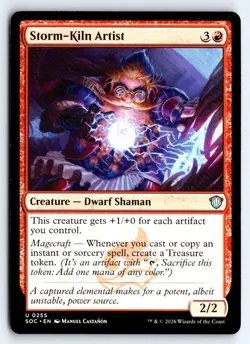 Storm-Kiln Artist 255 Commander: Secrets of Strixhaven Magic: The Gathering NM - Image 1
